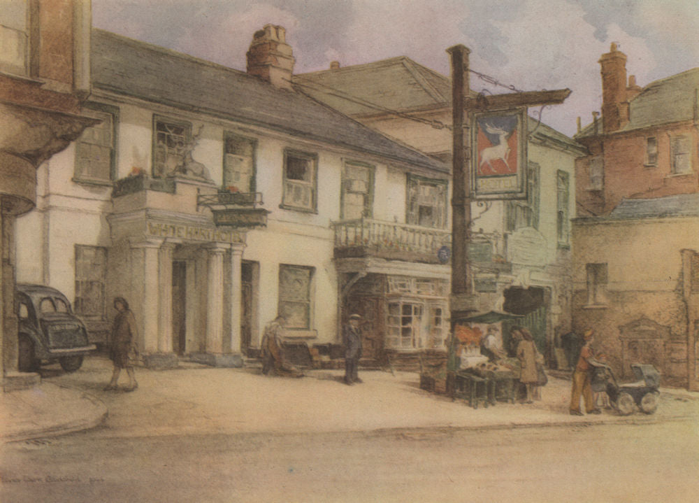 BROMLEY. The White Hart Inn, by Lilian Goodchild. Kent pubs 1947 old print